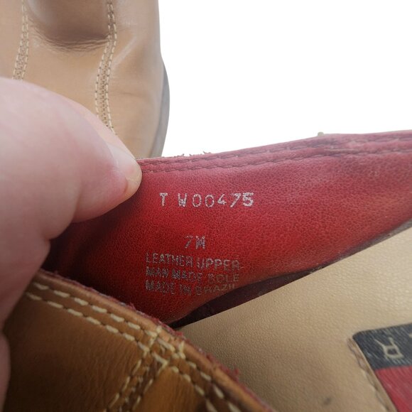 Vintage 1990's Tommy Hilfiger Womens Leather Mules 7M Brown High Heel Slip-On - Picture 6 of 6